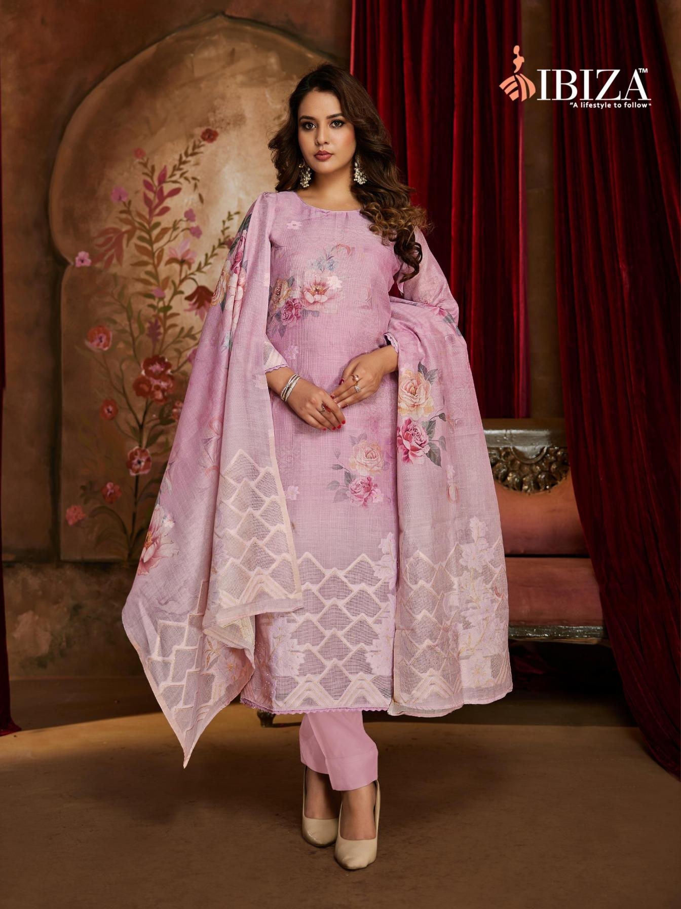 ibiza lime light series 15976 to 15979 linen jacquard salwar kameez in wholesale surat