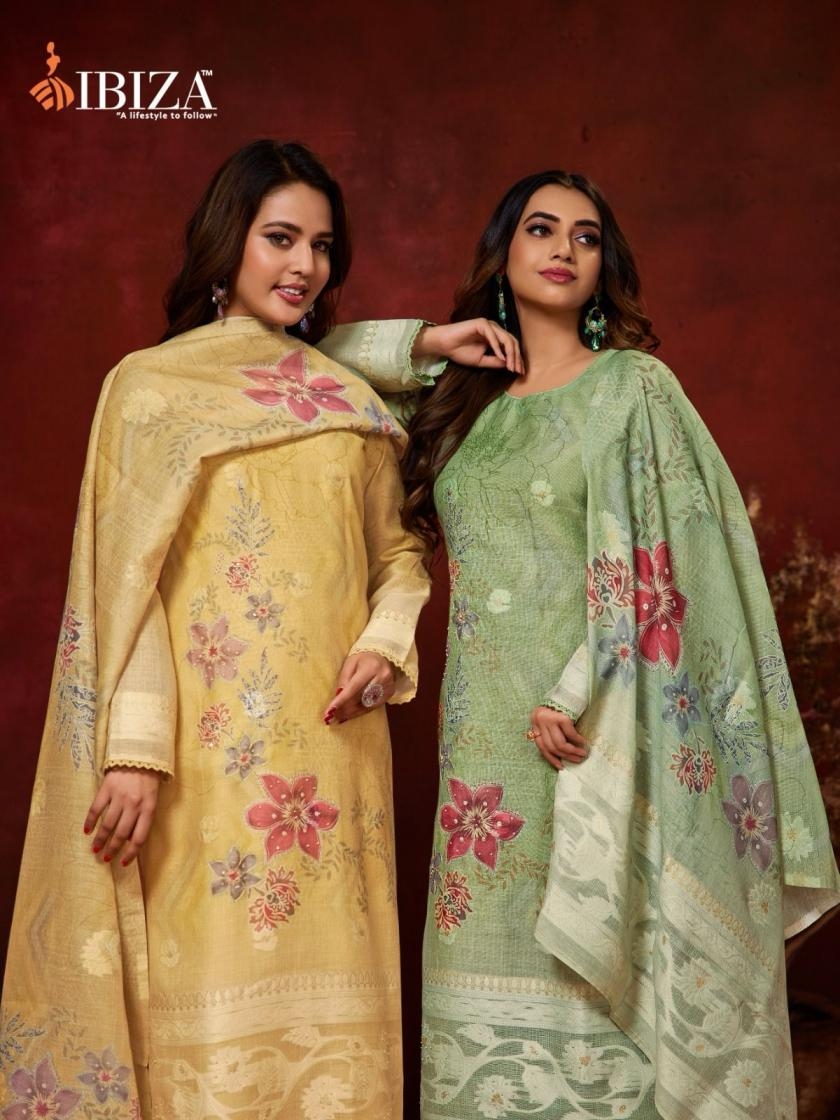 ibiza zarqash series 15996 to 15999 lilen jacquard salwar kameez in wholesale surat