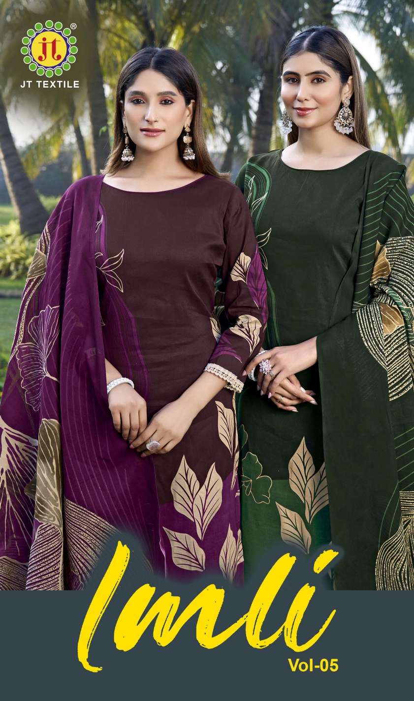 Jt Imli Vol-5 series 5001-5005 Pure Cotton wholesale suit 