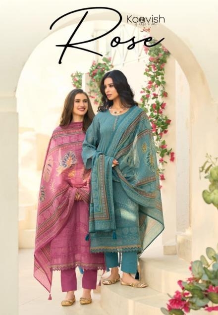 kaavish rose series 2441 to 2446 mul chanderi fancy salwar kameez in wholesale surat