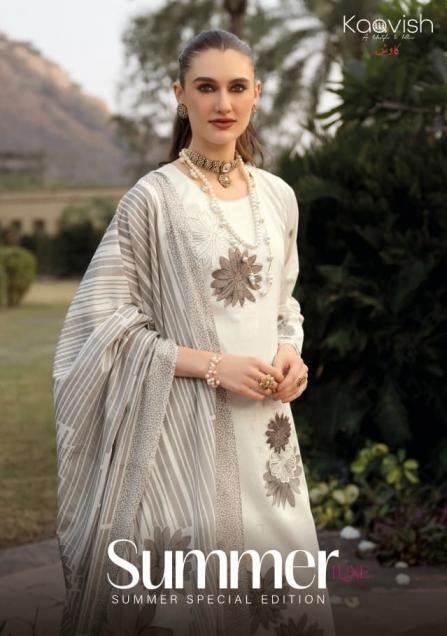 kaavish summer luxe series 2381-2384 lawn cotton wholesale salwar suit 