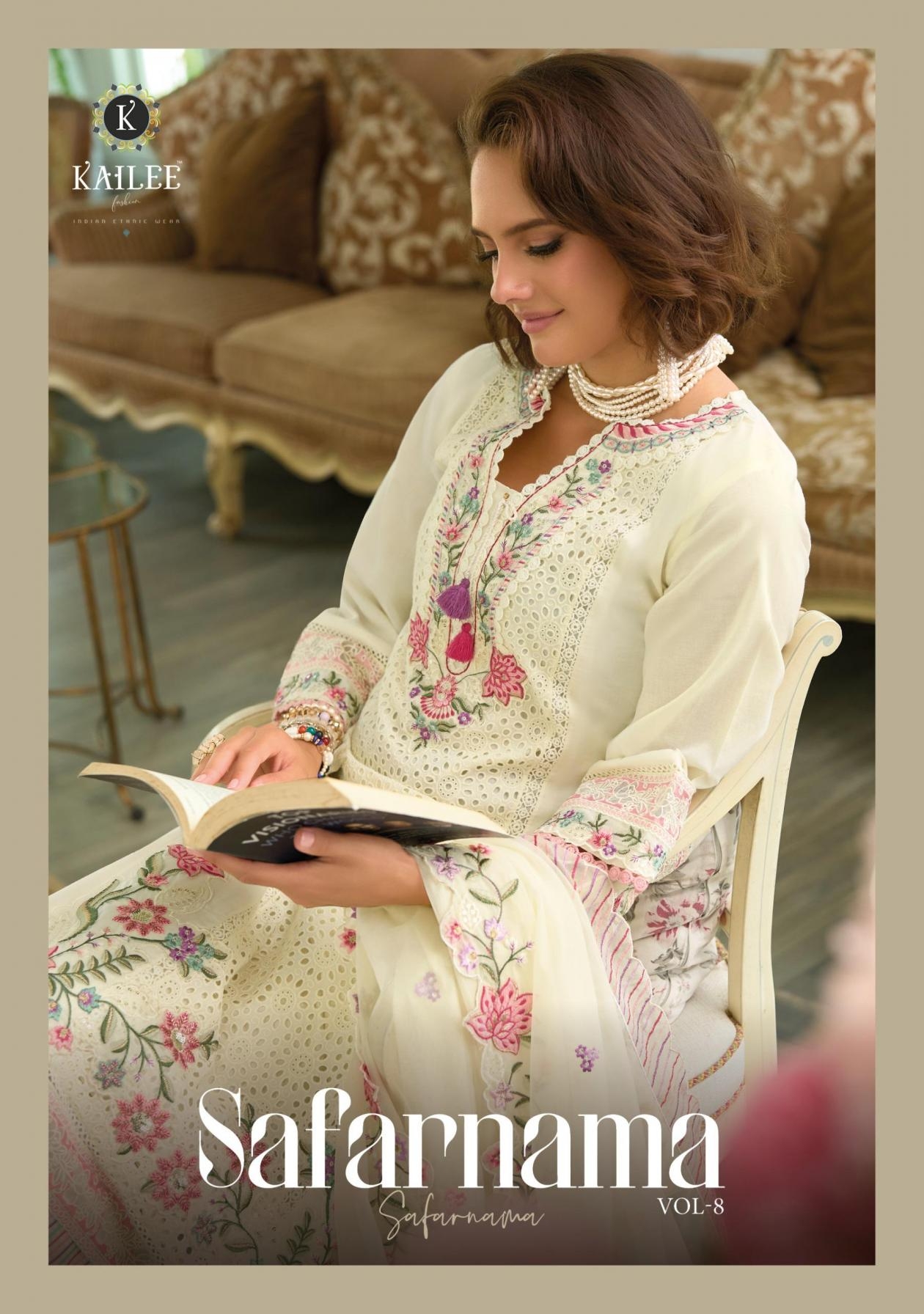 kailee fashion safarnama vol 8 series 45901 to 45904 full stitch cotton designer suit in wholesale surat