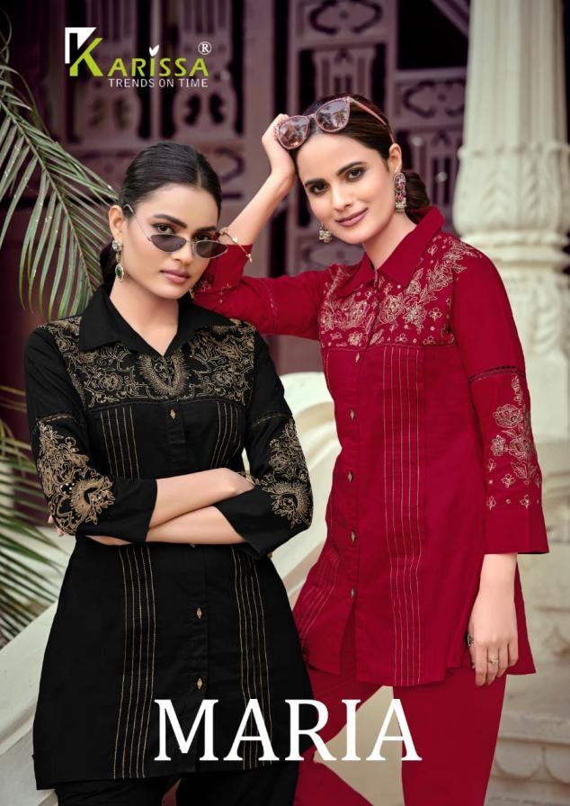 karissa maria series 1001-1004 cotton kurti with bottom at wholesale price