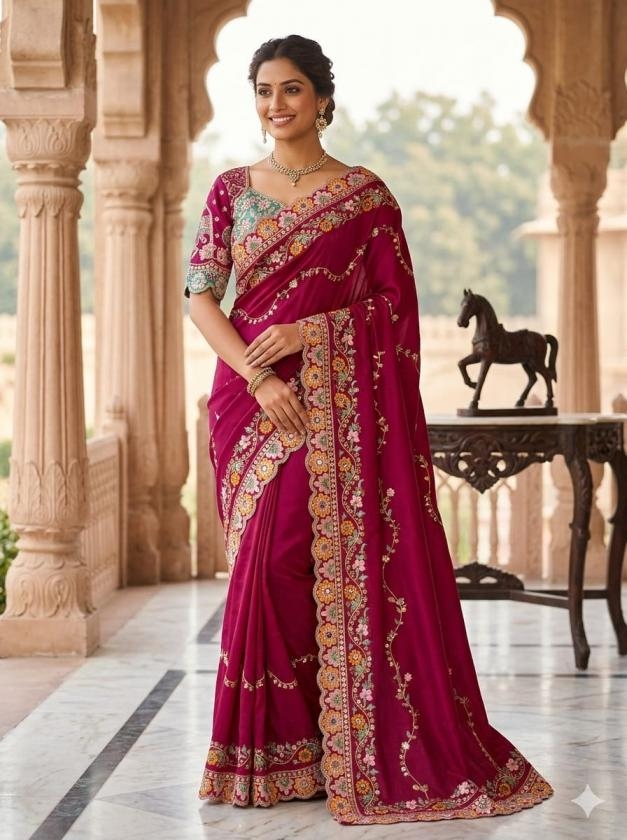 kc 2095 rangoli silk sequence work saree in wholesale surat