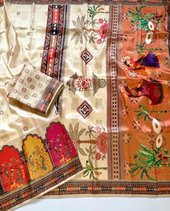 kc 211 dola silk jacquard weaving saree in wholesale surat