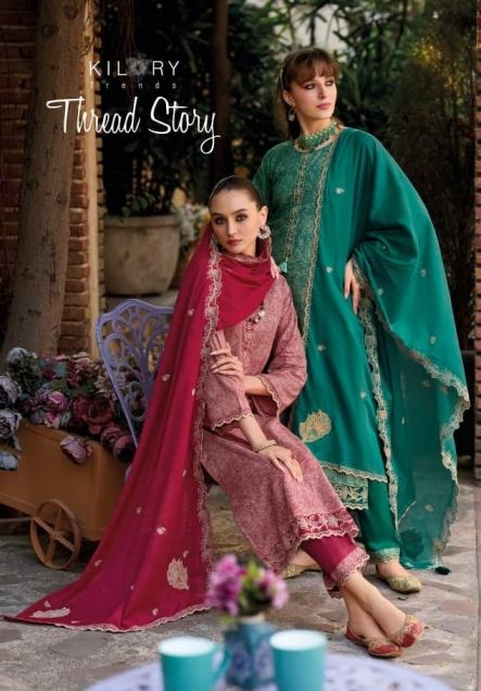 kilory trends thread story series 2421-2424 lawn cottonm wholesale suit 