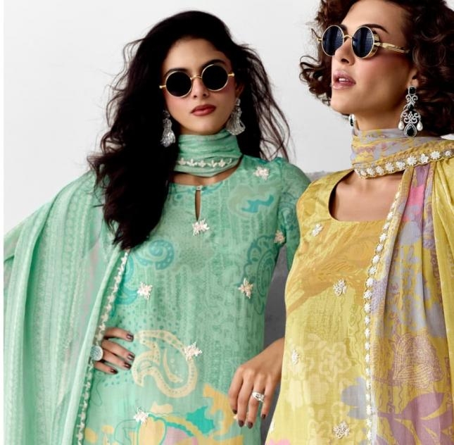 kimora exclusive heer 242 series 9981-9986 muslin wholesale suit