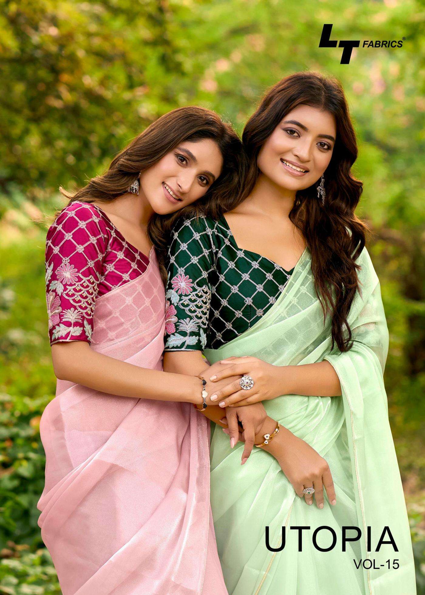 lt fashion utopia vol 15 series 1501-1506 malai silk wholesale saree