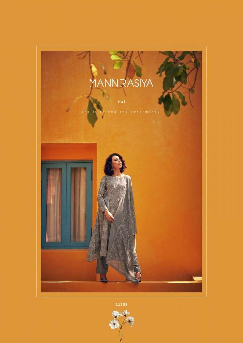 Mannrasiya aman series 11358-11351 muslin silk wholesale suit