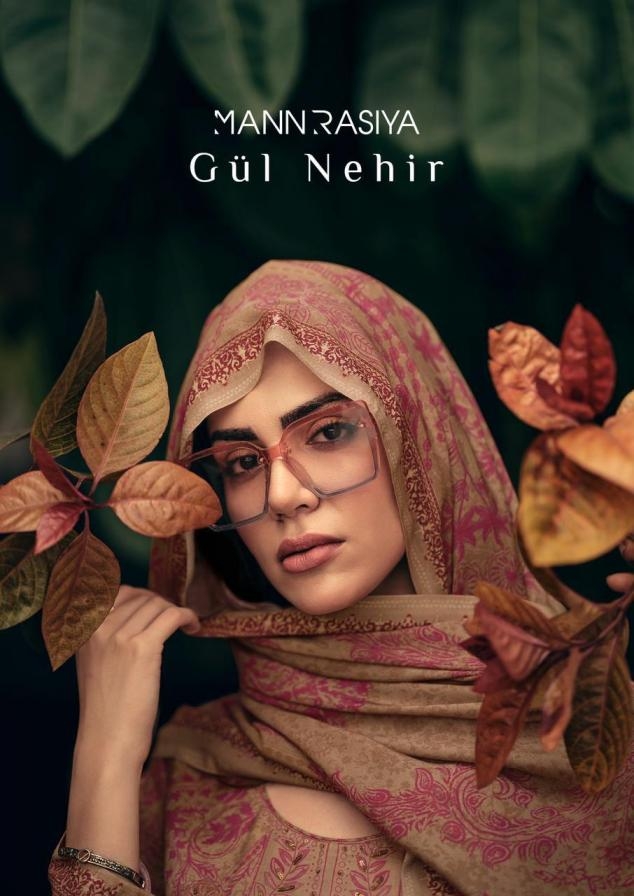 mannrasiya gul nehir series 3132-3135 muslin silk wholesale suit 