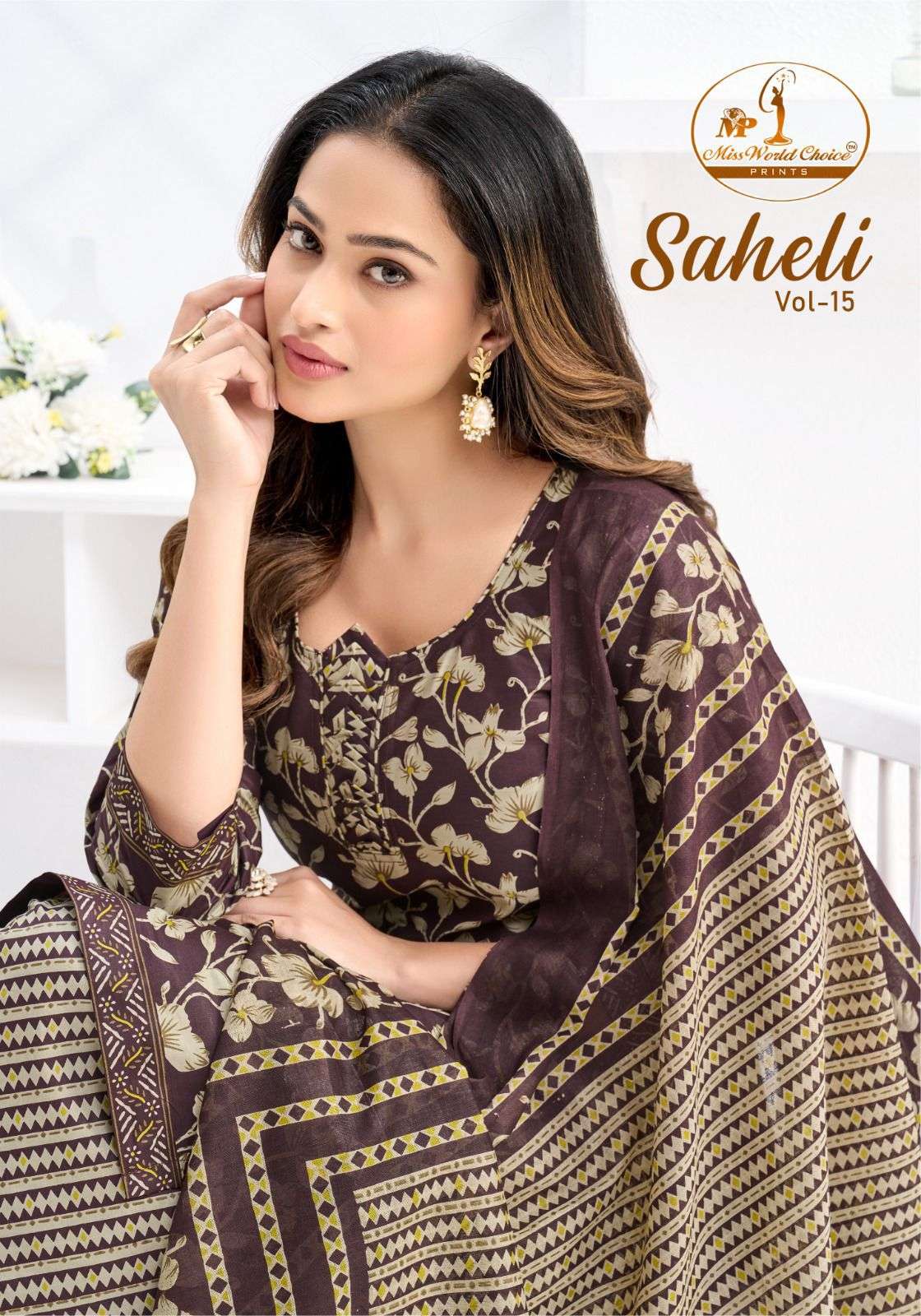 Miss World Saheli Vol-16 series 15001-15010 Pure Cotton readymade suit 