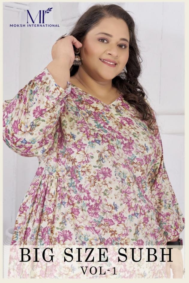 moksh big size subh vol 1 series 8703-8706 Riyon Slub tops