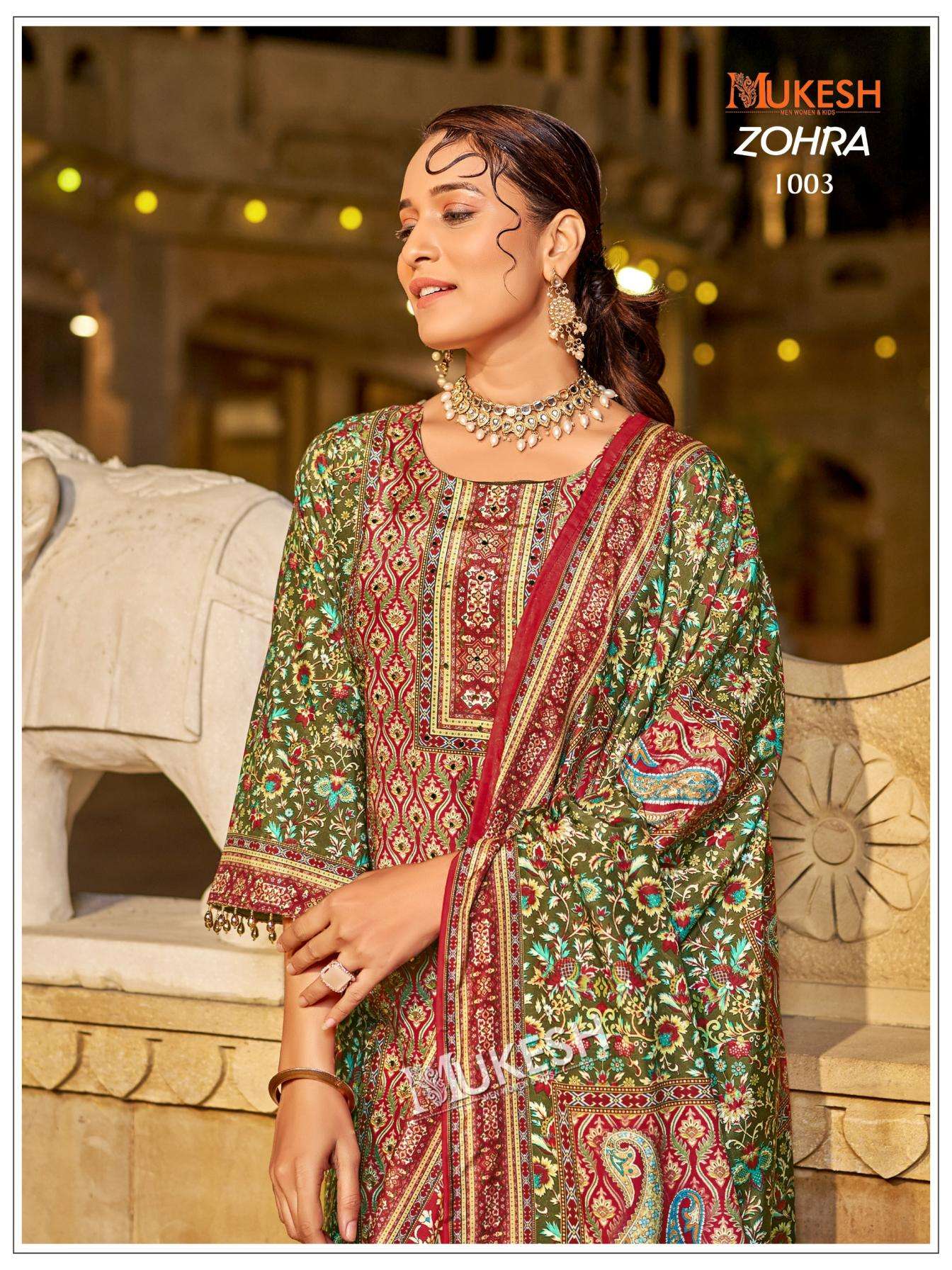 mukesh zohra series 1001-1004 jam satin readymade wholesale suit