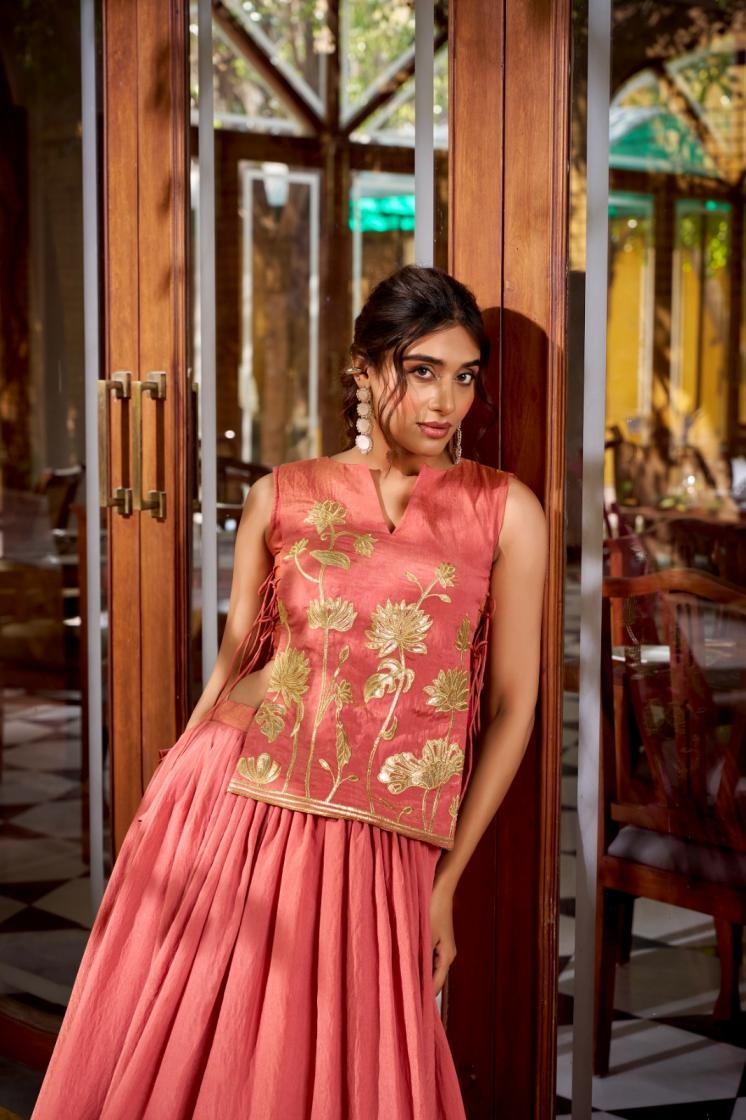 nivriti nnk1122 shimmer festive look fully stitch lehenga