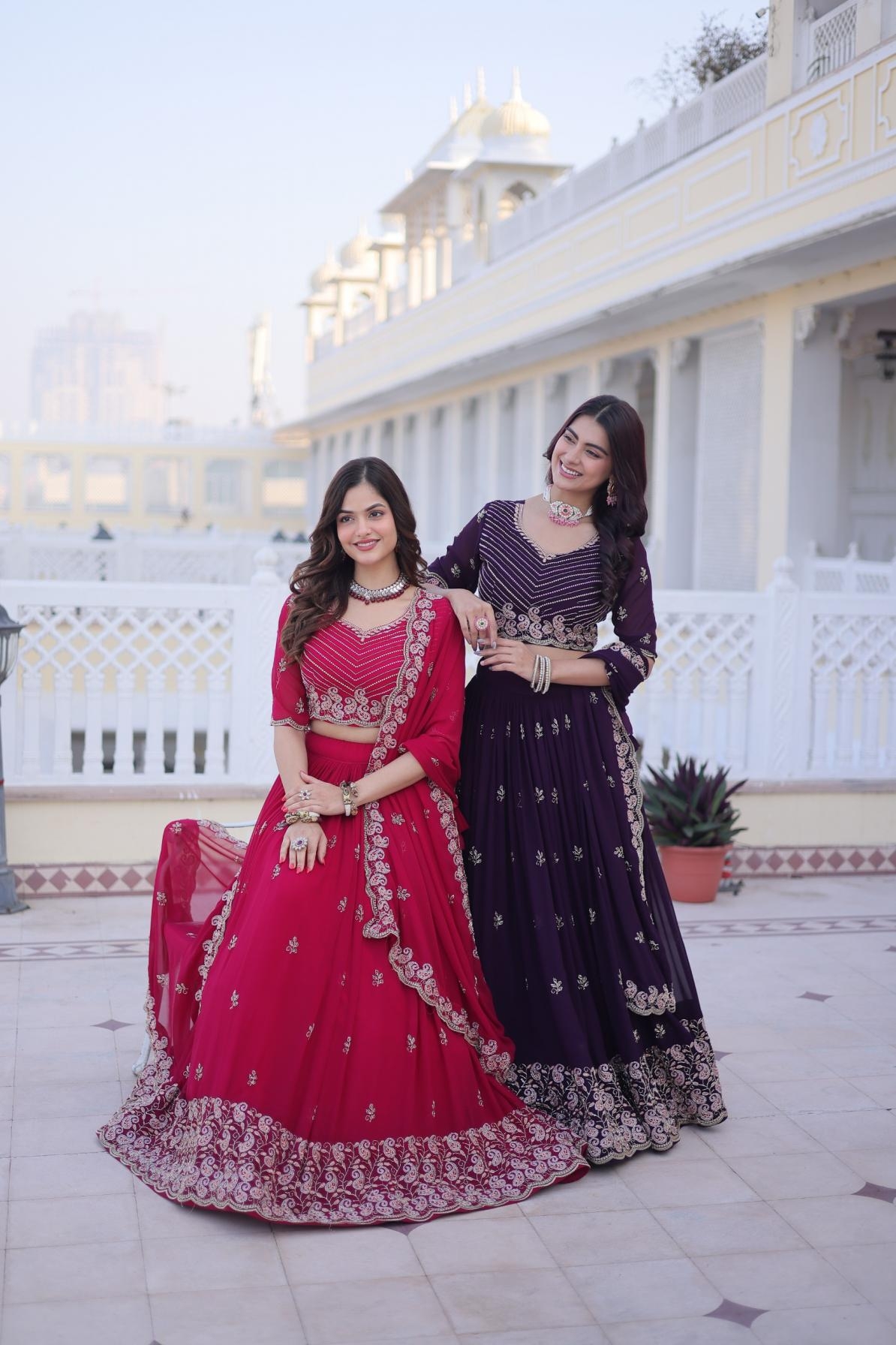 pr ka 5064 fox blooming stitch festive lehenga unstitch blouse dupatta in wholesale surat