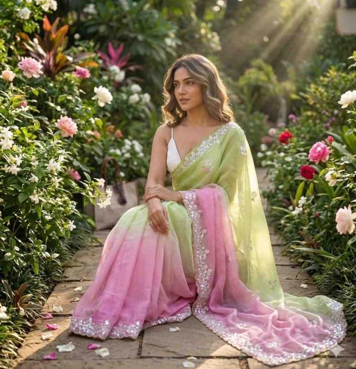 pr kc 879 pixel crush sequence work sarees in wholesale surat