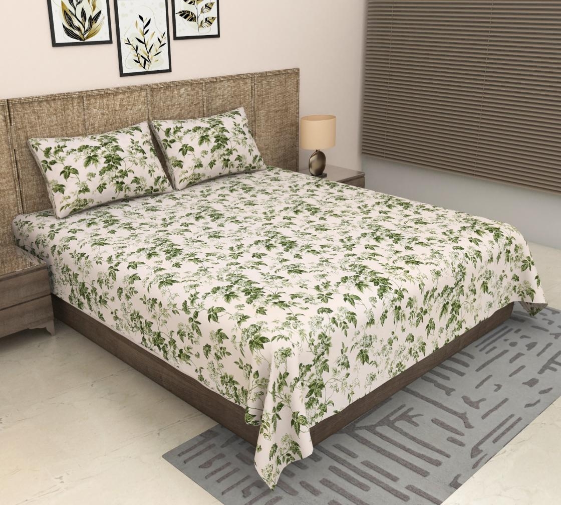 pr king size readymade unique south cotton bedsheet with pillow covers in wholesale surat