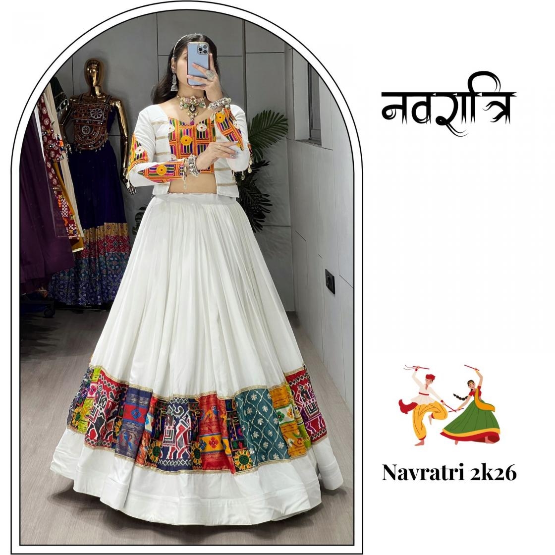 pr ratan grtn8083 rayon cotton fully stitch chaniya choli in wholesale surat