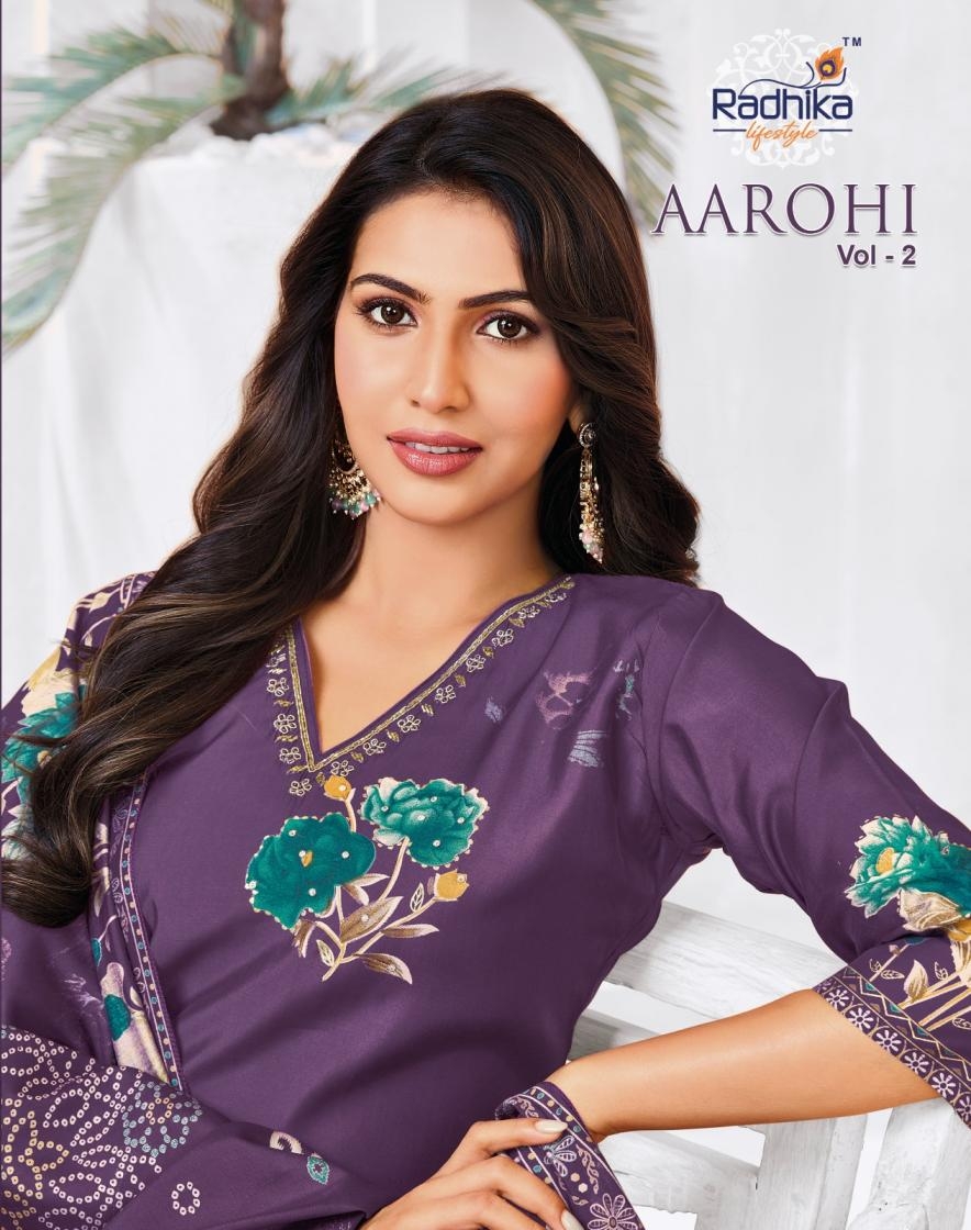 radhika lifestyle aarohi vol 2 series 2001-2008 model discharge print readymade suit 