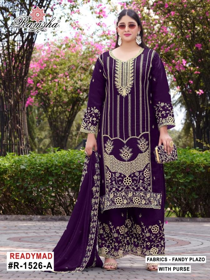 ramsha r 1526 A to D nx fully stitch fandy pakistani plazzo suit in wholesale surat