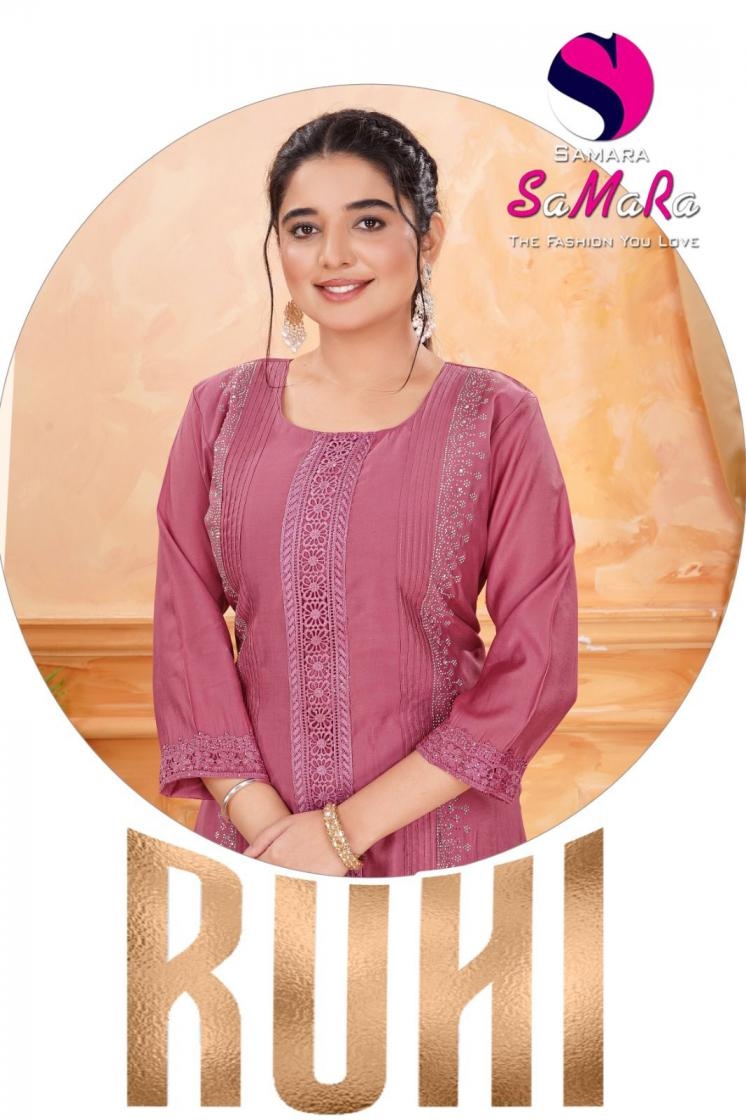 samara ruhi series 001-008 Roman Silk readymade wholesale suit 