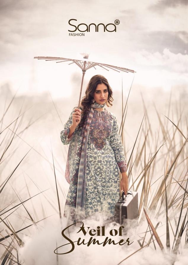 sanna fashion veil of summer series 11167-11172 milanz cotton salwar kameez