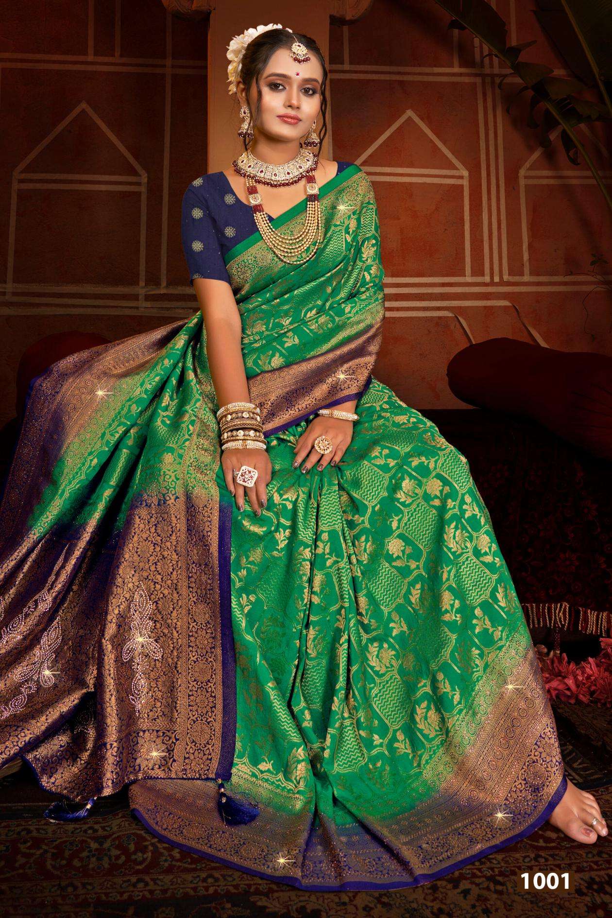 Saroj Devangi Saroski vol.3 series 1001 to 1006 Soft silk saree in wholesale surat