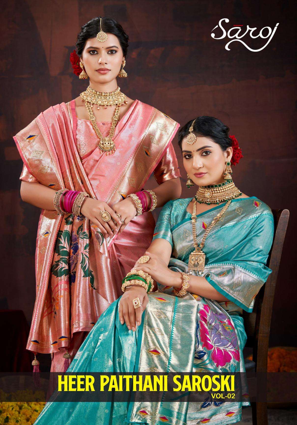 Saroj Heer paithani saroski vol 2 series 1001-1010 silk wholesale saree