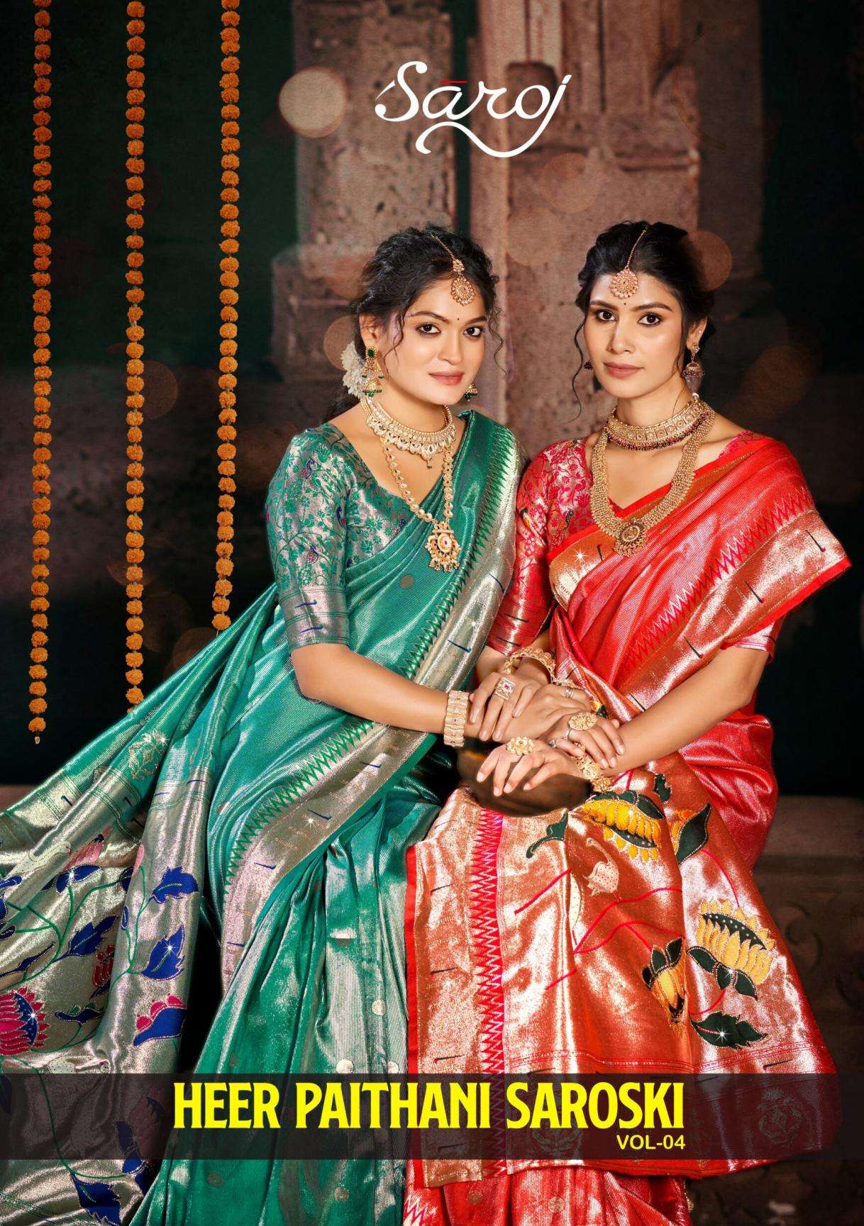 Saroj Heer paithani saroski vol 4 series 1001-1010 silk wholesale saree 