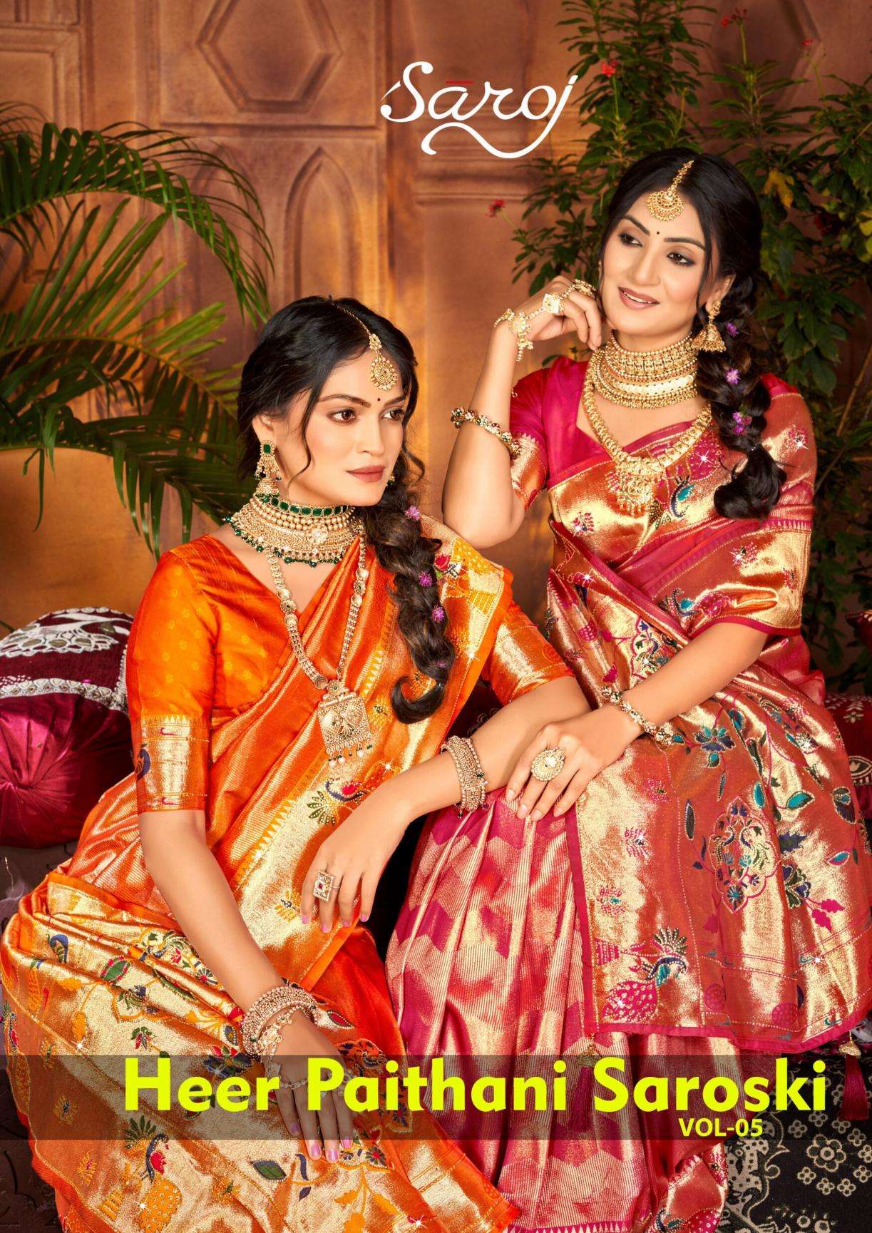 Saroj Heer paithani saroski vol 5 series 1001-1010 silk wholesale saree 
