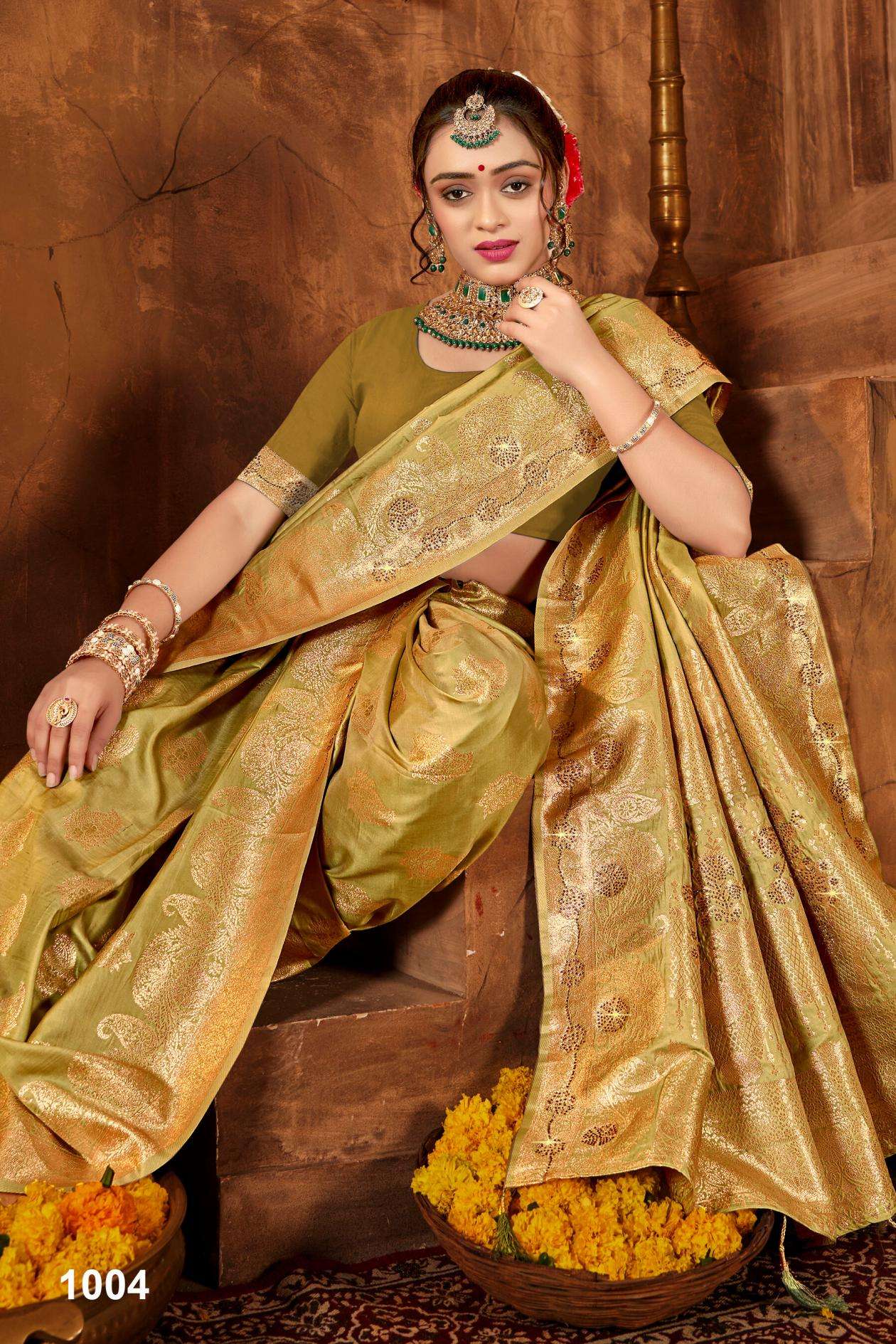 Saroj Tejasvi silk vol.1 series 1001 to 1004 50*600 Silk saree in wholesale surat
