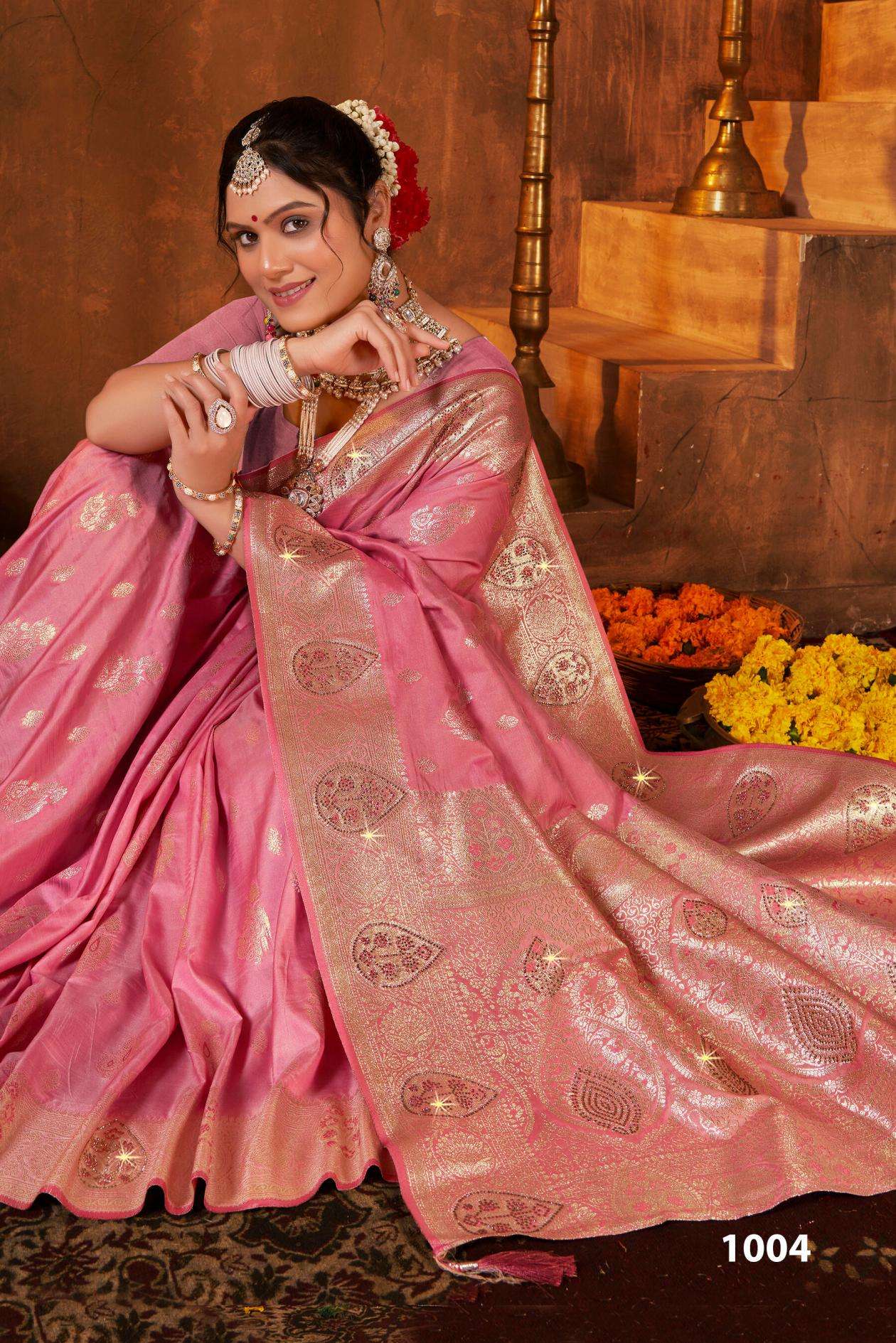 Saroj Tejasvi silk vol.3 series 1001 to 1004 50*600 Silk saree in wholesale surat