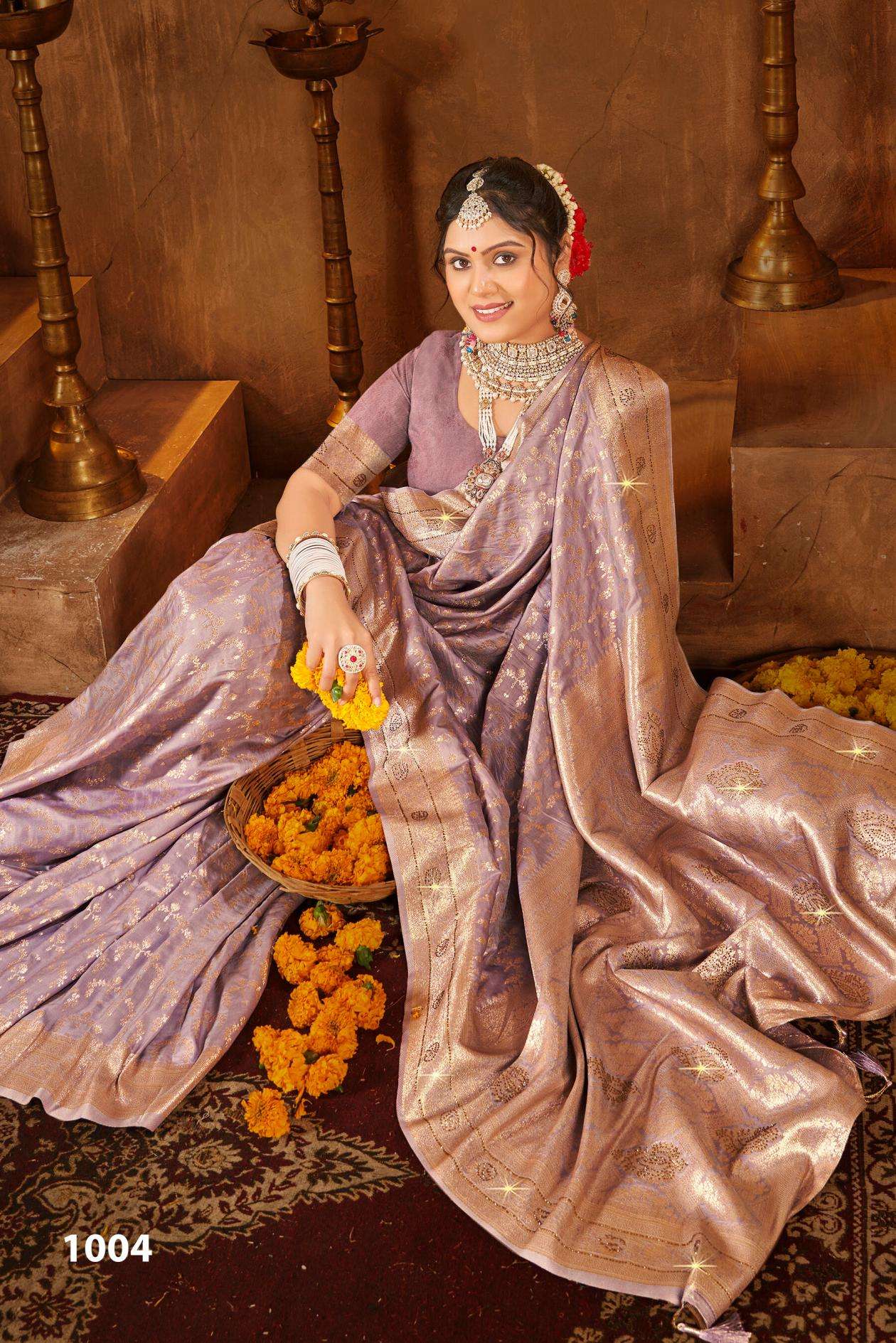 Saroj Tejasvi silk vol.4 series 1001 to 1004 50*600 Silk saree in wholesale surat