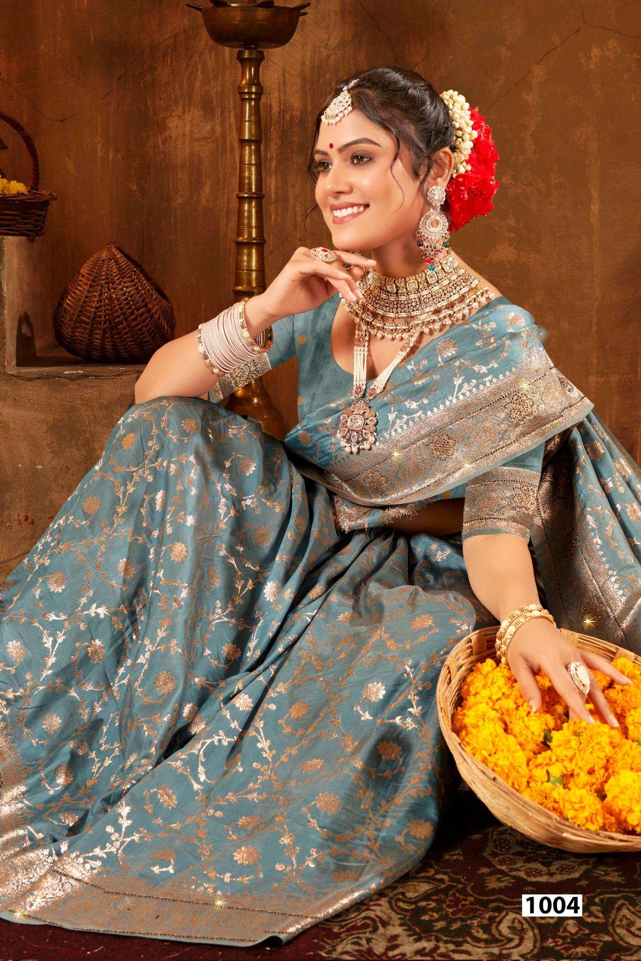 Saroj Tejasvi silk vol.5 series 1001 to 1004 50*600 Silk saree in wholesale surat