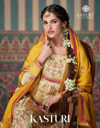sayuri designer kasturi series 5716 simmar silk readymade suit 