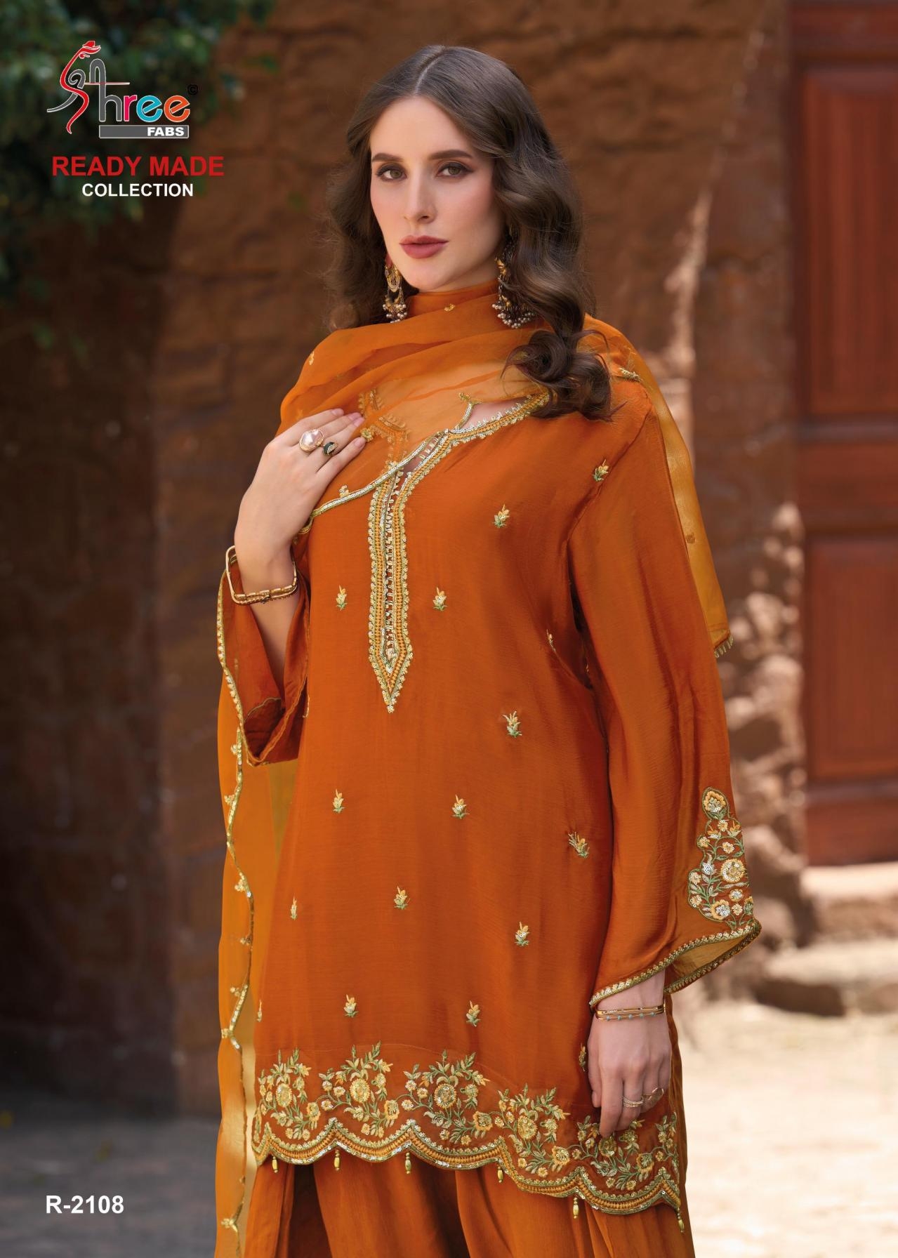 shree fabs 5258 viscose chinon wholesale readymade suit 