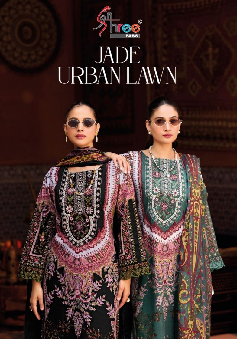shree fabs jade urban series 01 to 08 lawn cotton pakistani salwar kameez in wholesale surat