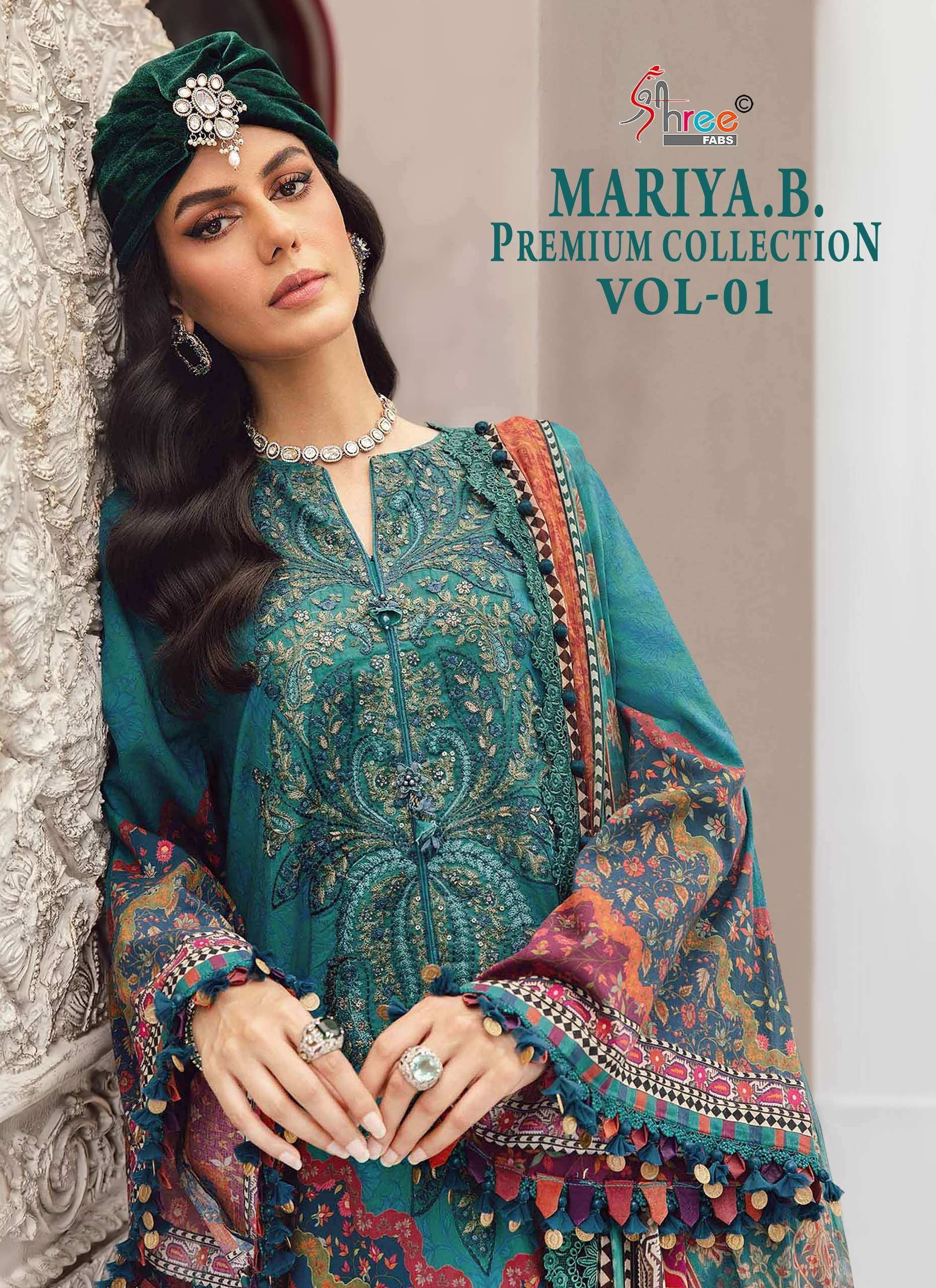 Shree Fabs Mariya B Premium Collection Vol-1 series 4044-4050 pure cotton wholesale suit 