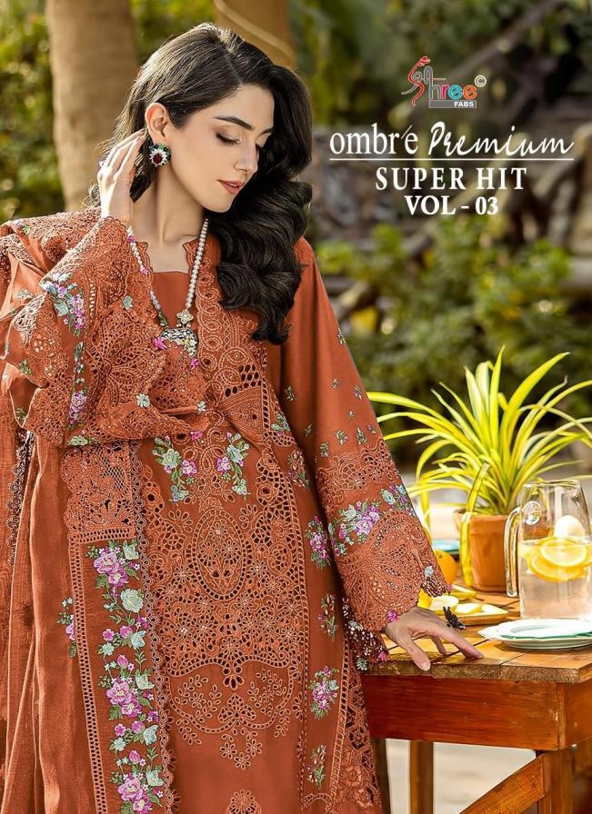 shree fabs ombre premium super hit vol 3 series 4125 to 4130 cotton pakistani salwar kameez in wholesale surat