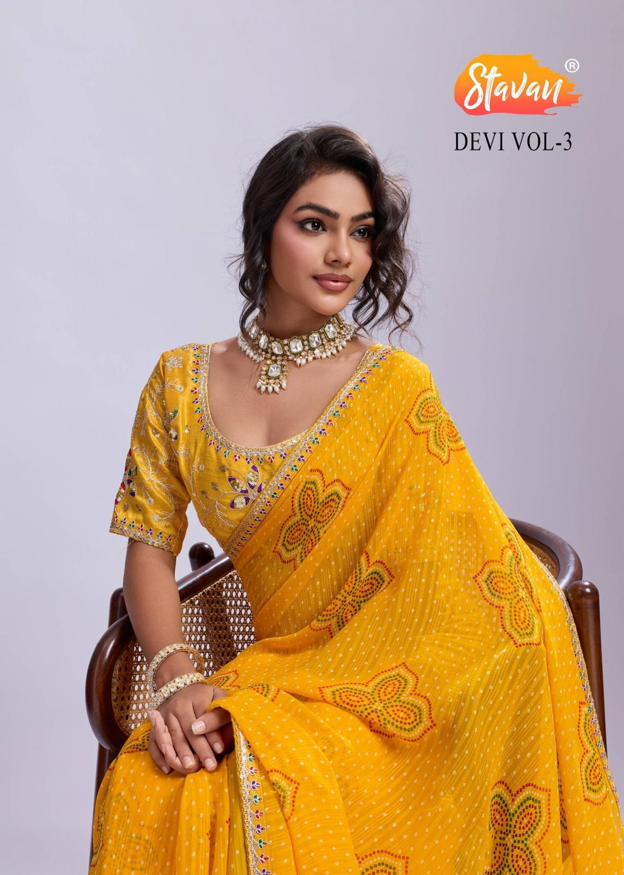 stavan devi vol 3 series 1310-1316 georgette wholesale saree