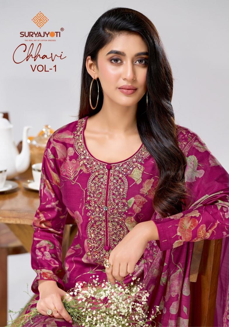 suryajyoti chhavi vol 1 series 6001-6006 ghadwal wholesale suit 