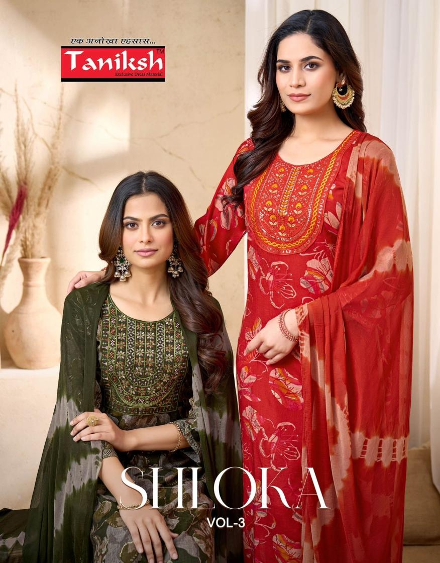 taniksh shloka vol 3 series 3001-3008 capsule readymade suit 