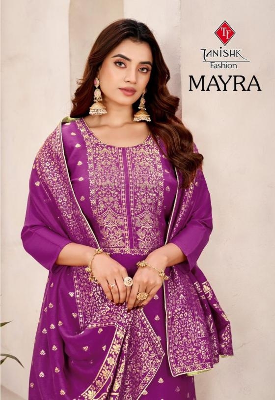 tanishk fashion mayra series 2101 to 2104 viscose muslin jacquard salwar kameez in wholesale surat