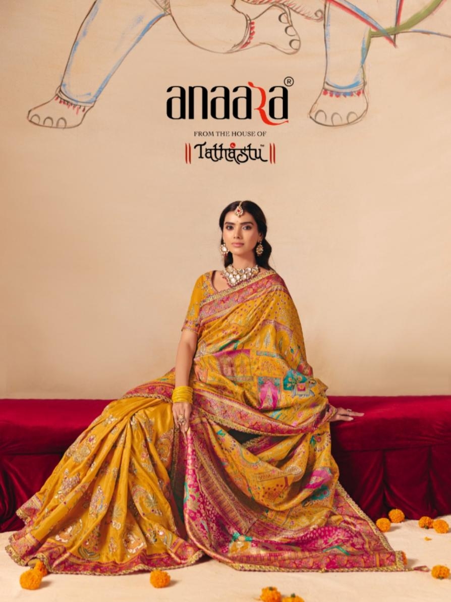tathastu annara 8201-8212 dola silk saree at wholesale price in surat
