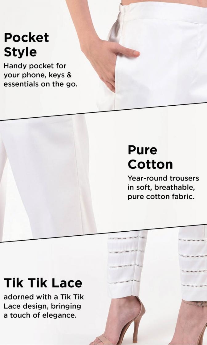 tik tik cotton readymade stylish look girls pant