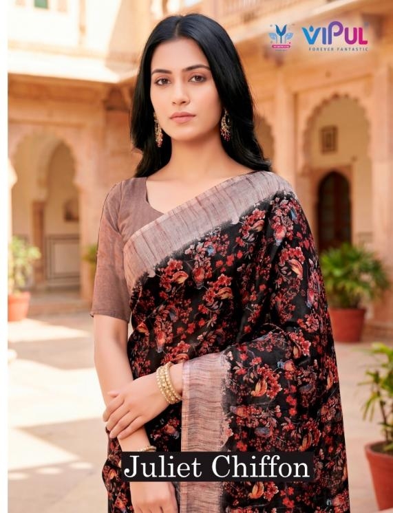 vipul fashion juliet chiffon 35498 fancy casual wear saree