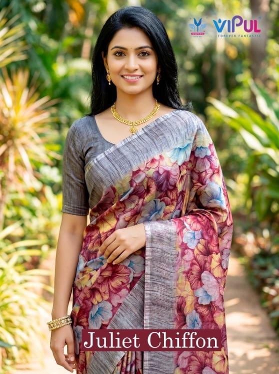 vipul fashion juliet chiffon 35499 fancy daily wear chiffon sarees