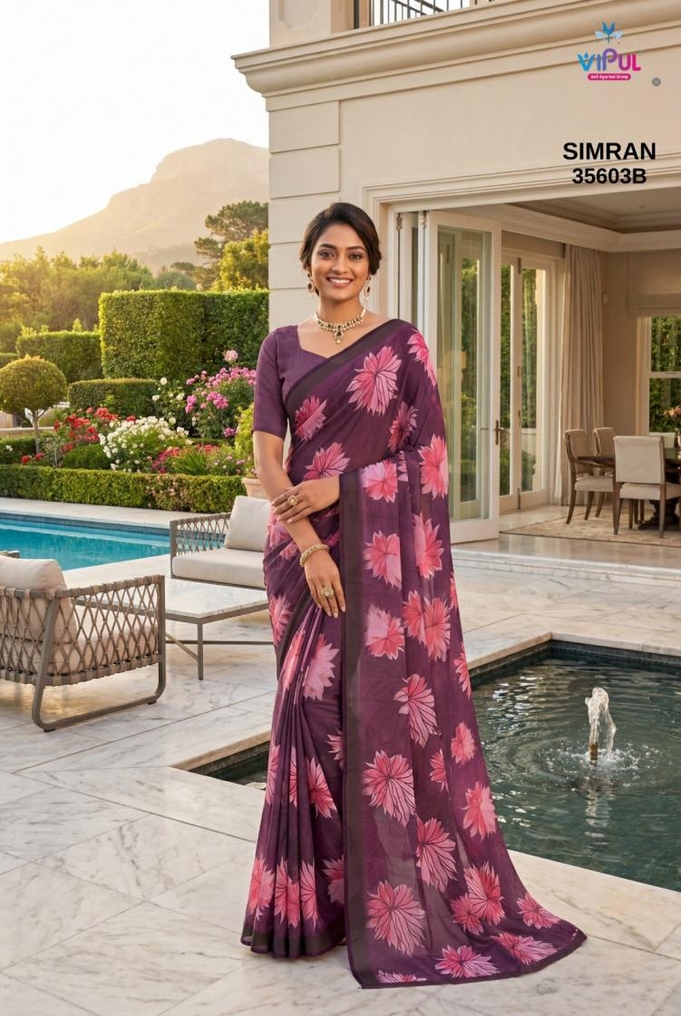 vipul fashion simran 35603 georgette flower printed sarees