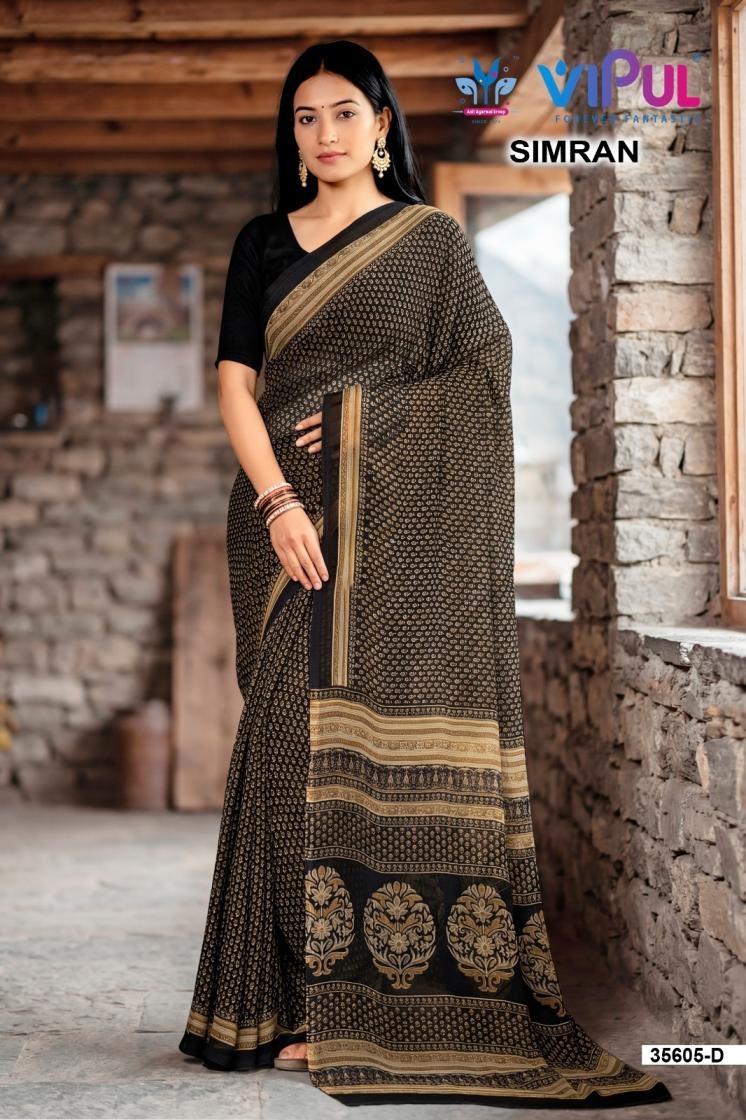 vipul fashion simran 35605 georgette printed sarees