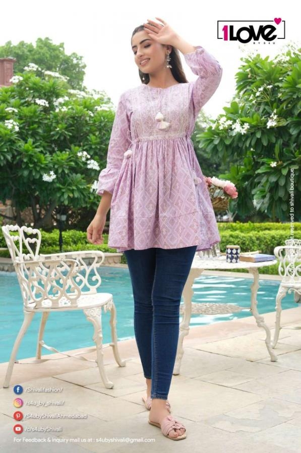 we desi 1love fully stitch cotton rayon classic single western tops for girls